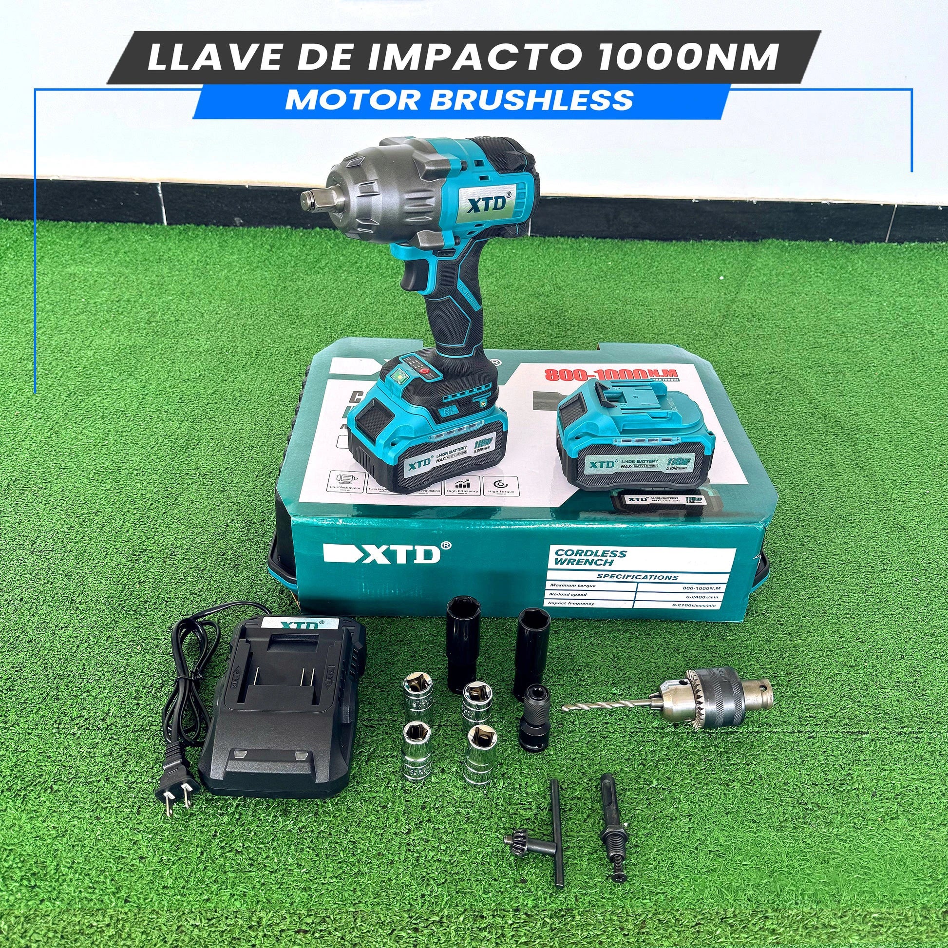 Sett de 2 Llave de Impacto 1000 NM