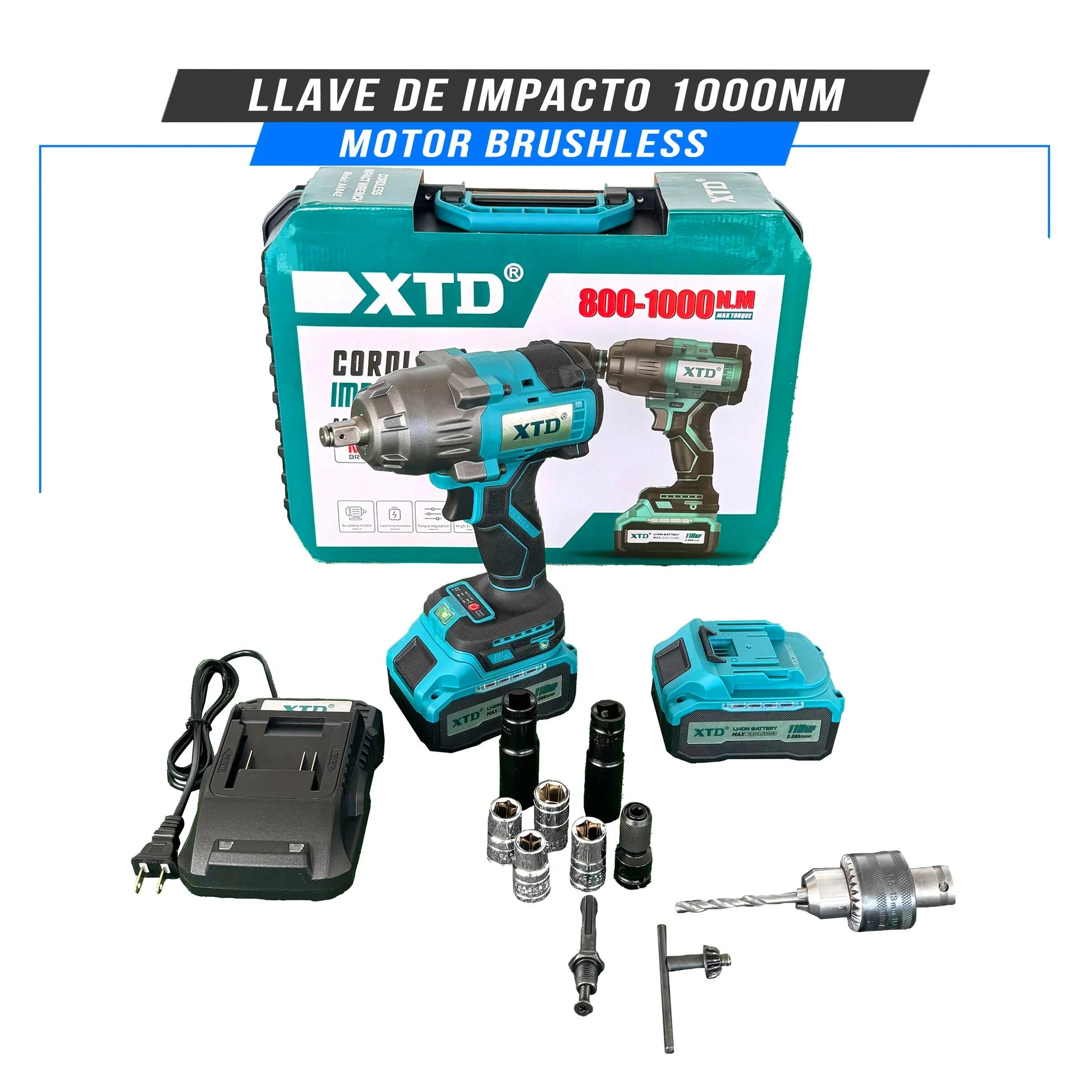 Sett de 2 Llave de Impacto 1000 NM